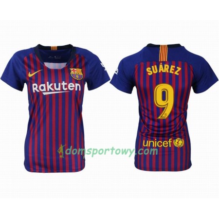 Koszulka FC Barcelona SUAREZ 9 Damska Domowe Koszulki Piłkarskie 2018-2019 Krótki Rękaw
